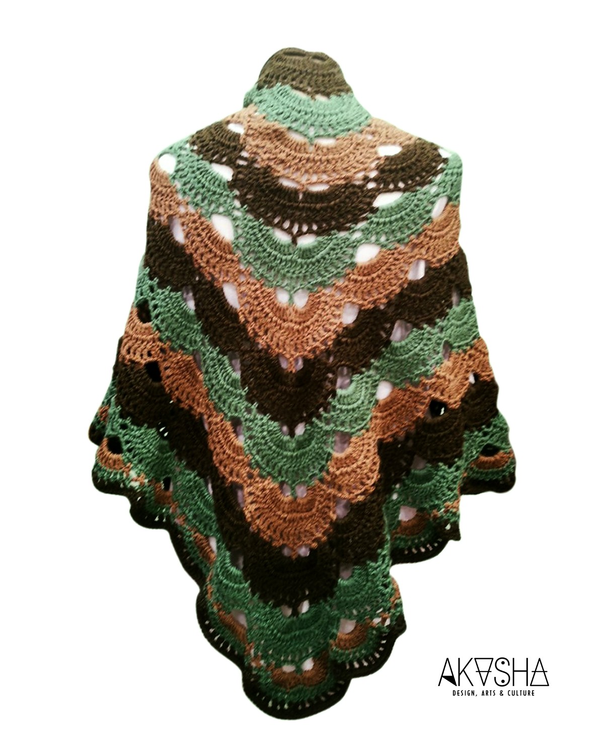 Handmade Long Crochet Scarf – Akasha | One Size
